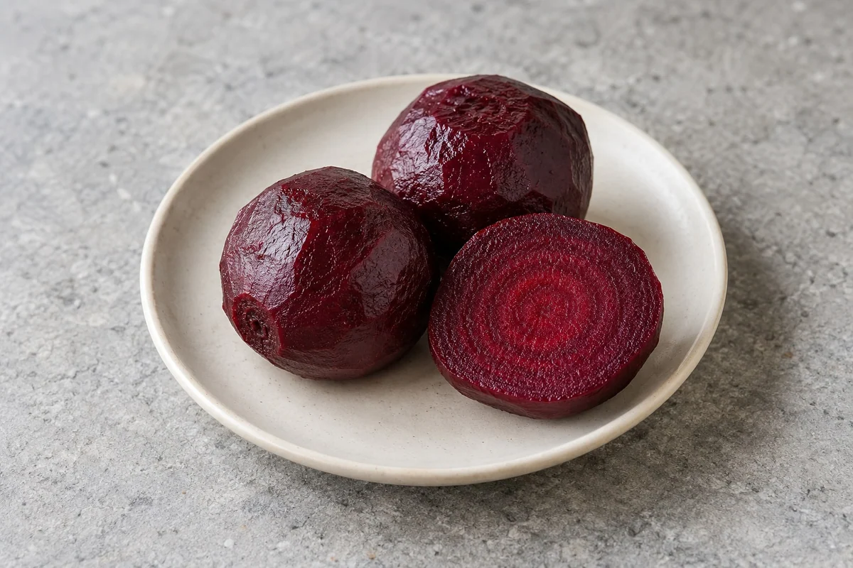 Rote Bete in natürlicher Küchenumgebung