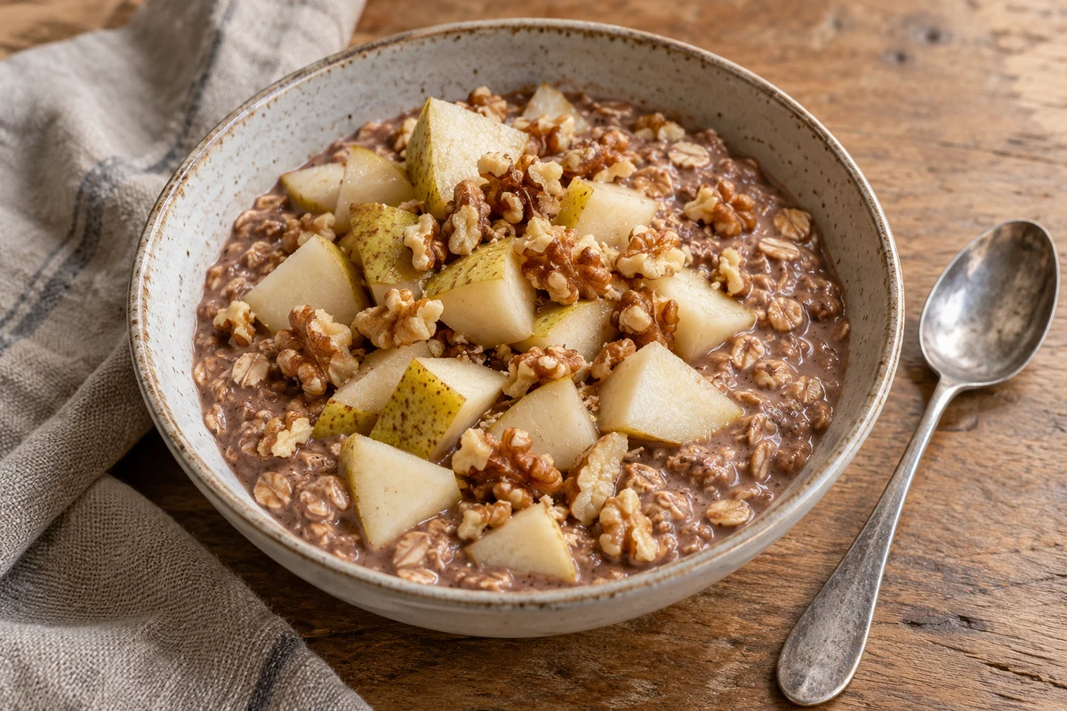 Birnen-Kakao-Overnight-Oats