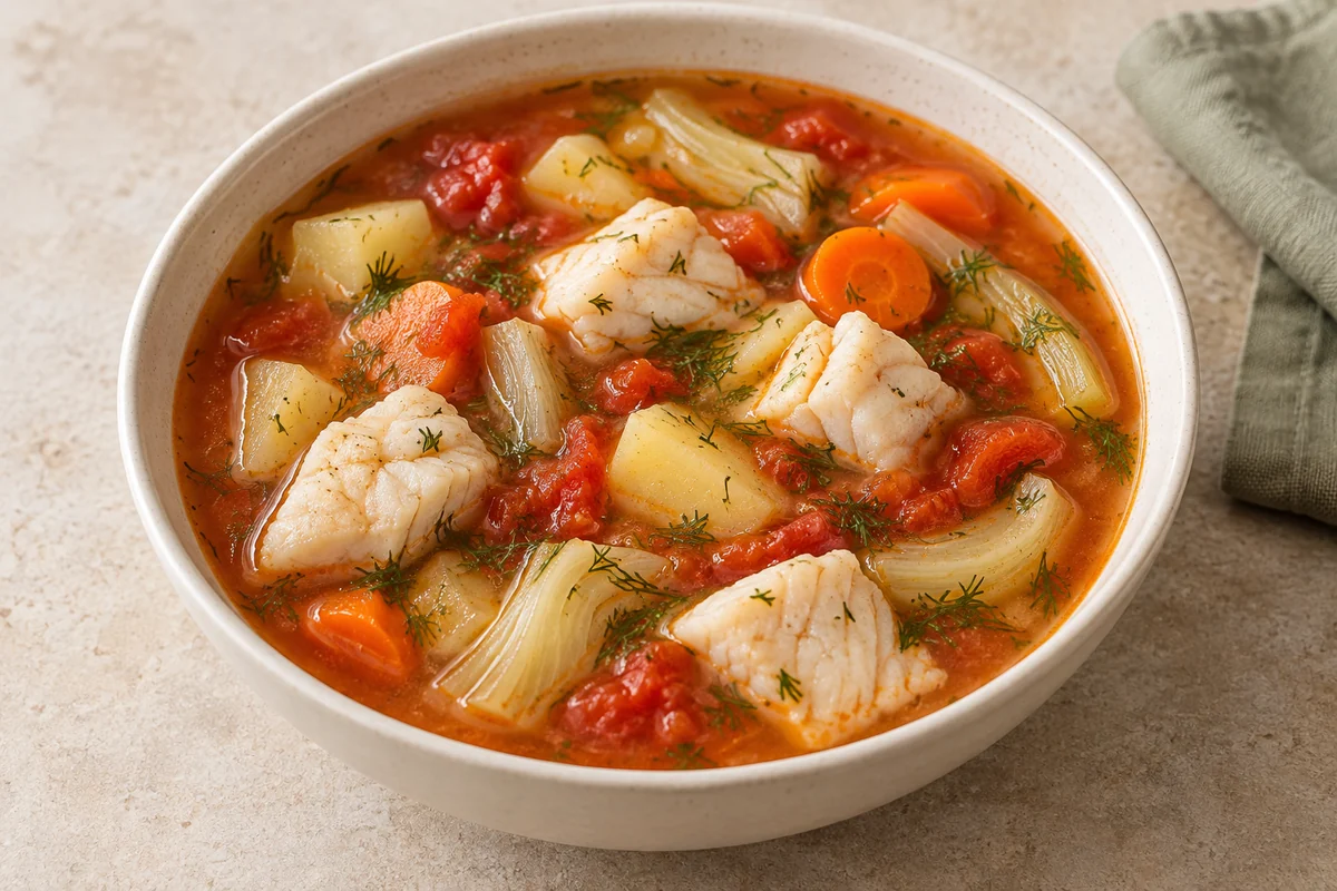 Fisch-Gemüse-Suppe mit Kartoffeln
